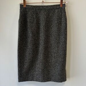 Salvatore Ferragamo Sz 42 VTG Classic Tweed Pencil Skirt
